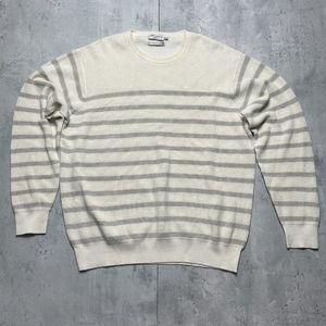 Peter Millar Crown Cool Crafted Sweater Mens XXL Stripe  Merino‎ Wool Linen
